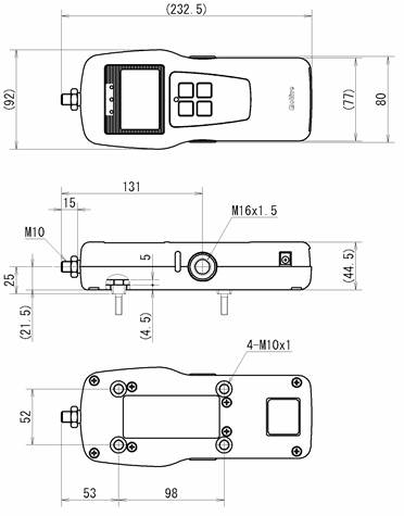 Z2H大荷重電子式推拉力計結(jié)構(gòu)尺寸圖