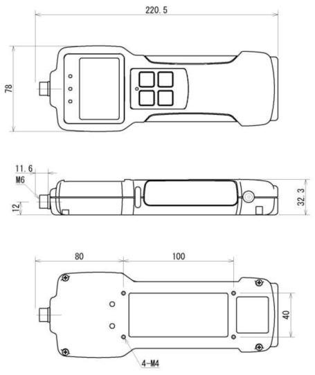 ZDP系列數顯扭力起子測試儀主機尺寸